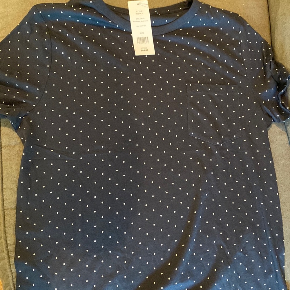 French Connection Navy Polka Dot Shirt